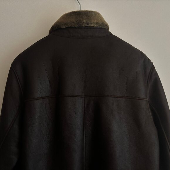 VTG Harry Rosen Brown Lambskin Button-up Shearling Jacket/Coat- 40/Medium -Large - Picture 6 of 16